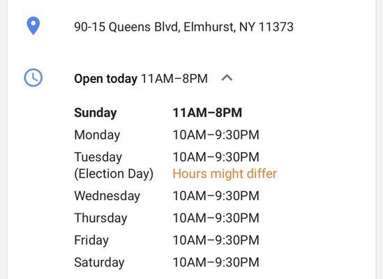 Hours for Queens Center Mall/Hollister Co.