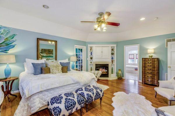 Manorville Master Bedroom Staging