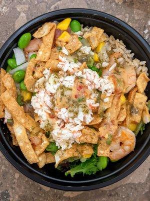 Build your own poke bowl with shrimp & tuna