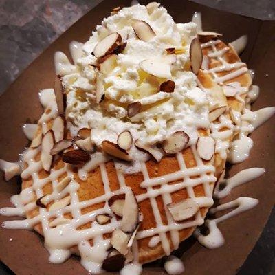 Key Lime Pie Pancakes with House made whipped cream.