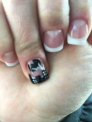 Bat symbol nail art by Karen