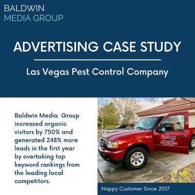 A great case study for a Las Vegas pest control company that has partnered with Baldwin Media Group since 2017!