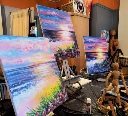 Acrylics painting art lessons