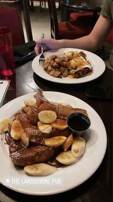 french toast and eggs benedict