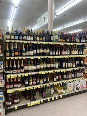 Very small wine selection