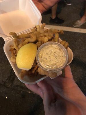 San Gennaro! Fried Clam Strips $6