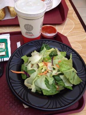 Pitiful excuse of a LARGE salad.