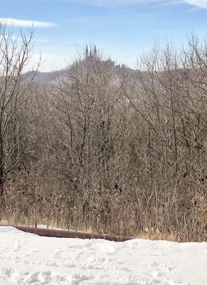 Looking West at Holy Hill from on top of HH Ski Hill.