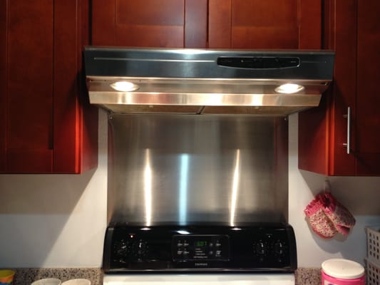 kitchen hood[exshaust fan] installed