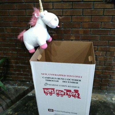 We are an official drop off location for Toys for Tots!