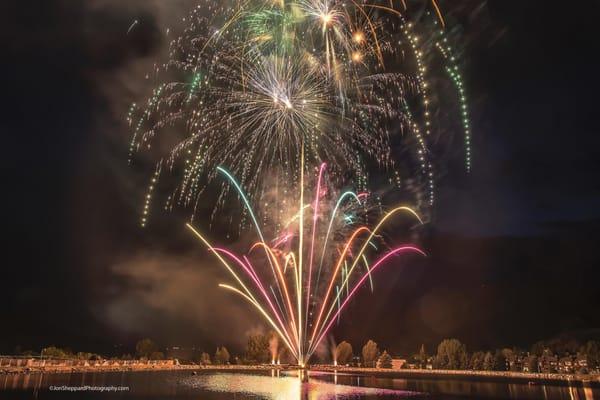 Avon, CO. has the biggest fireworks in six states.  And they are displayed on July 03 as Vail fireworks are on July 04.