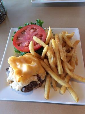 Shrimp dip burger