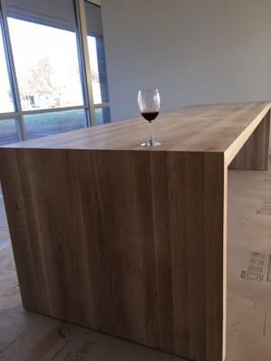 This gorgeous white oak dinner table that Roger made for us.