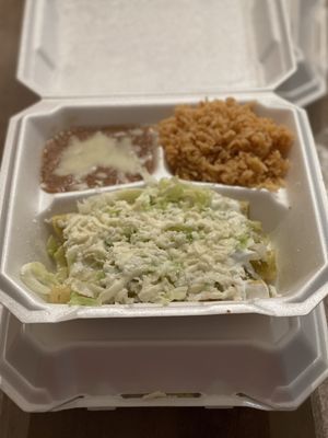 Cheese verde enchiladas