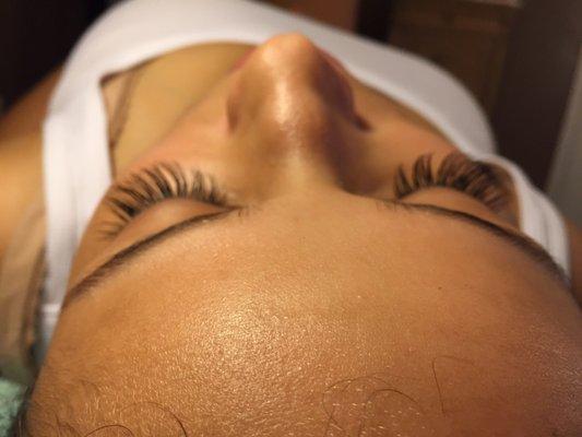 Full set individual eye lash extensions