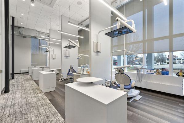 Completely renovated former commercial space to state of the art pediatric dental suite