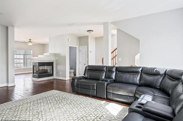 Dark green walls from the living room covered!