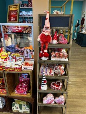 Valentines Gifts and Warm Candied Evan's at register