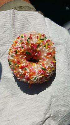 Rainbow Sprinkles Cake Donut $1.00 (09/21/20). @DonutGalore #SouthGate #Donuts #CheapEats #FoodPorn