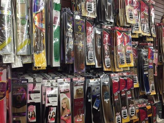 Large selection of clip-in extensions