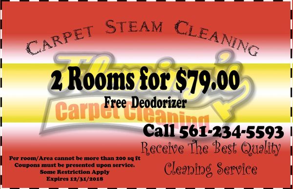 Carpet steam cleaning specials