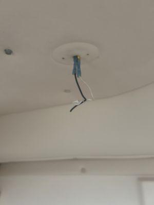 Light fixture not remounted to ceiling