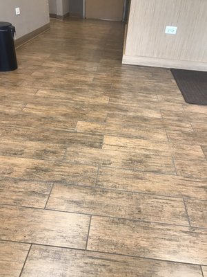 Flooring in waiting room