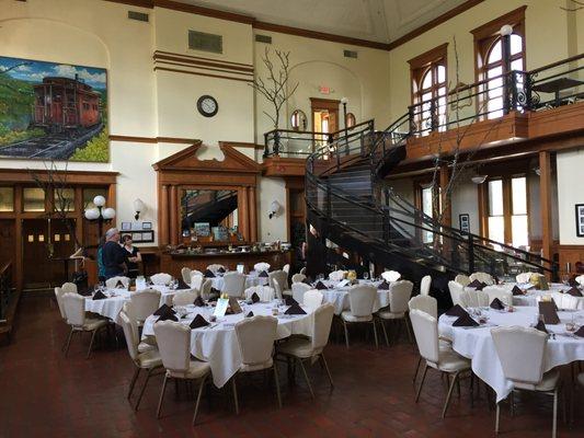 A glance at the interior of the old train station.