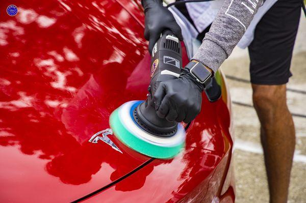 Paint correction with a rupes polisher