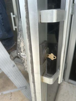 Customer lost the key to the lock so we made a new one for the customer