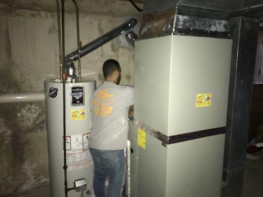 Installing a Hot Water Heater and Furnace and Coil