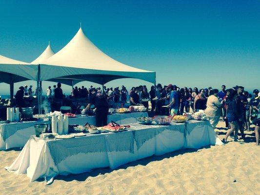 Beach Tenting for Sam's Chowder House in Half Moon Bay