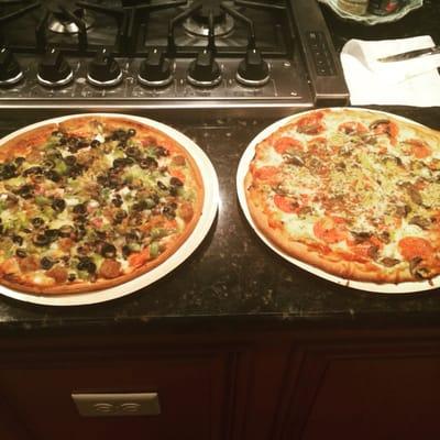 Left is gluten free and right is original crust.