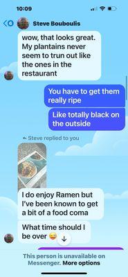 Text exchange with owner