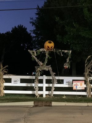 1st place for Nonprofit Organization! 2022 Scarecrow created by autistic artists at Merchant Street Art Gallery.