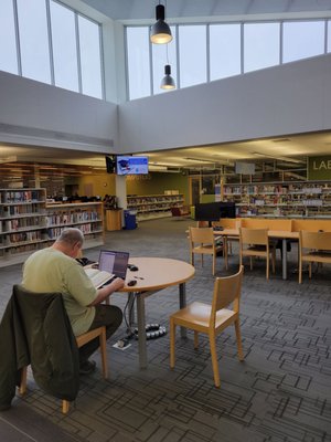 Mystery section of the library