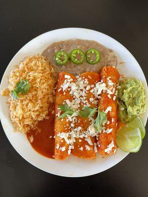 Chicken Enchiladas (Can be made with Cheese for Vegetarians)