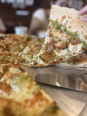 16" Build Your Own Pizza (Breaded Chicken, Pesto, Mozzerella, Onions)