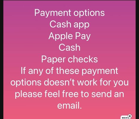 Payment options