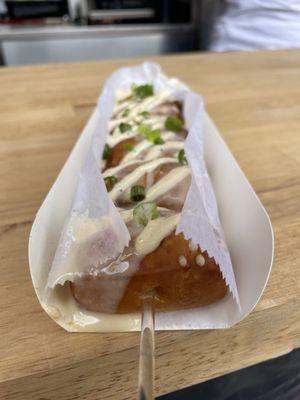 Pretzel skewer from Sinbun