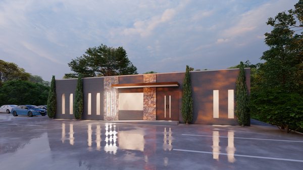 Y Designs Collaborative provided a great client only 3D renderings on this exterior makeover in Dallas.