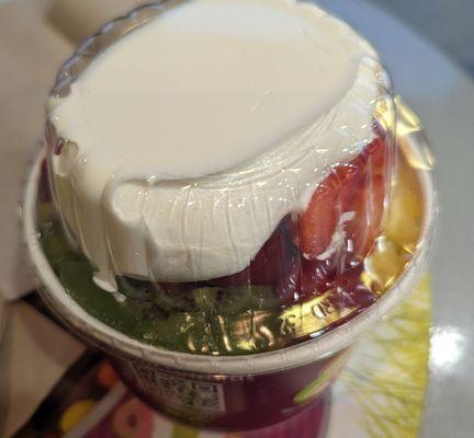 Coconut froyo with fresh Fruits