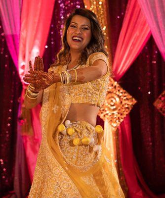 Indian wedding - sangeet ceremony photography in Los Altos, CA