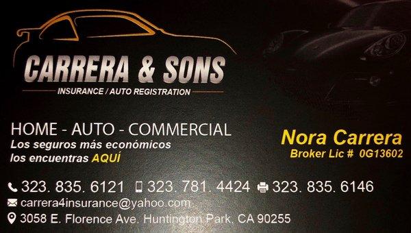 Carrera And Sons Insurance Services