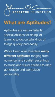 What are Aptitudes?