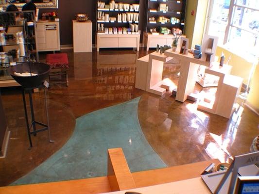 Salon Spa Acid Stain and Epoxy