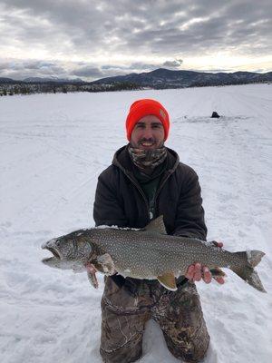 Rented a flasher and bought some sucker meat from Granby Bait N Tackle and caught this big guy! Thanks Mike!