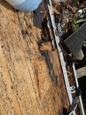 If your roof is leaking. Bad decking is likely to be found underneath the shingles.