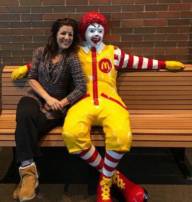 Hangin' with Ronald at McDonald Headquarters, 2018 AMTA Conference.