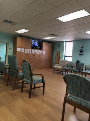 Dementia/Alzheimer's seating area with tv